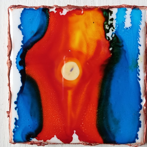 6 Painted coasters - Picture 3 of 9